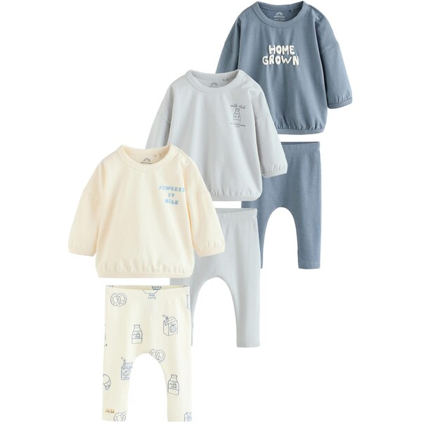 Next Set krémová / dymovo modrá / modrosivá 64293708