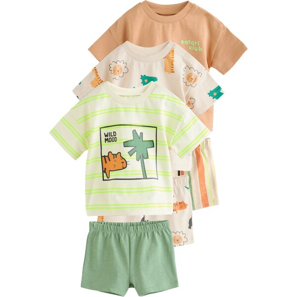 Next Set šampanské / zelená / svetlozelená / oranžová 64293713