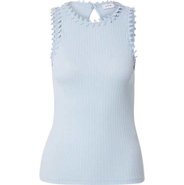 VILA Top VIBABIA LEAF svetlomodrá 63571022