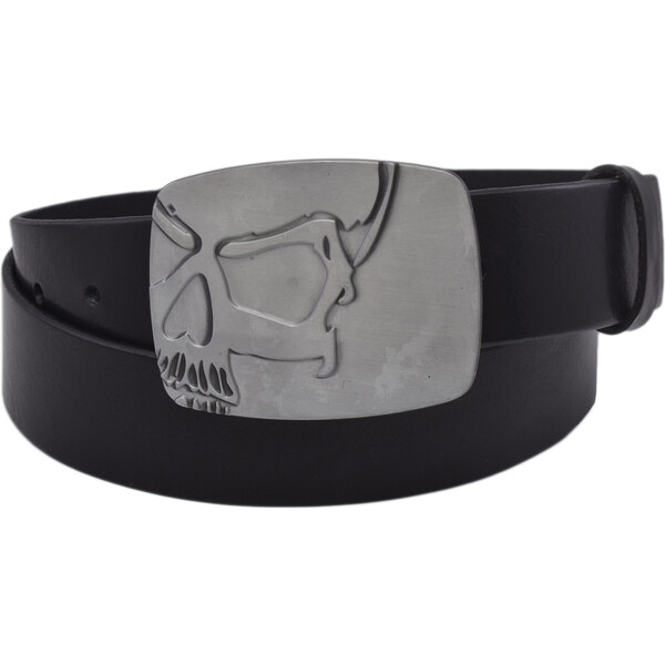 Mercucio Pánsky kožený opasok 740-40-118 čierny hladký Lebka 64508166