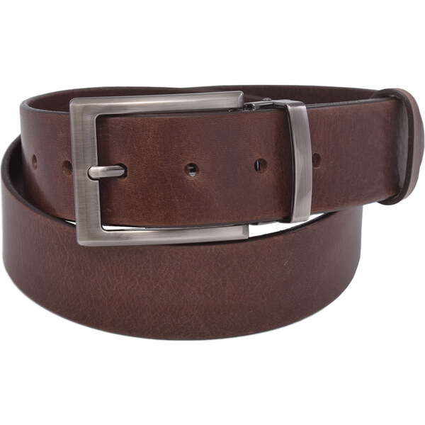 Mercucio Pánsky kožený opasok 740-40-120 tmavohnedý hladký 64508168