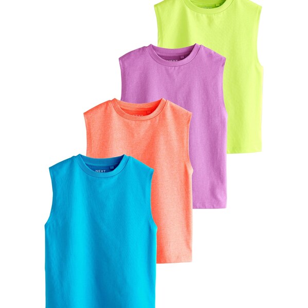 Next Tričko azúrová / neónovo žltá / svetlofialová / koralová 64488185