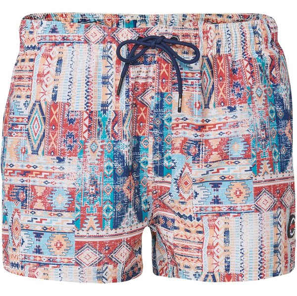KOROSHI Plavecké šortky svetlomodrá / marhuľová / červená / biela 64413716