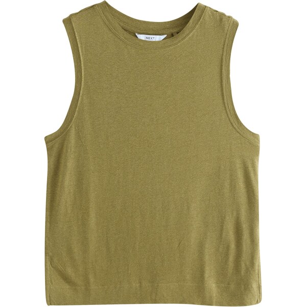 Next Vyšívaný top olivová 65843626