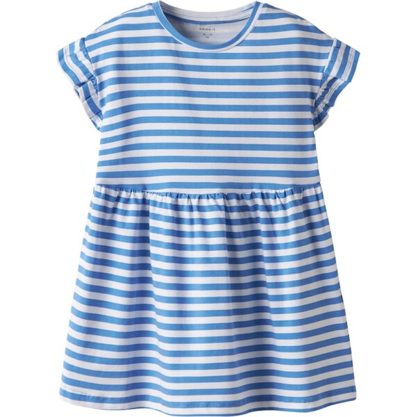 NAME IT Šaty NMFJOANE azúrová / biela 63594435