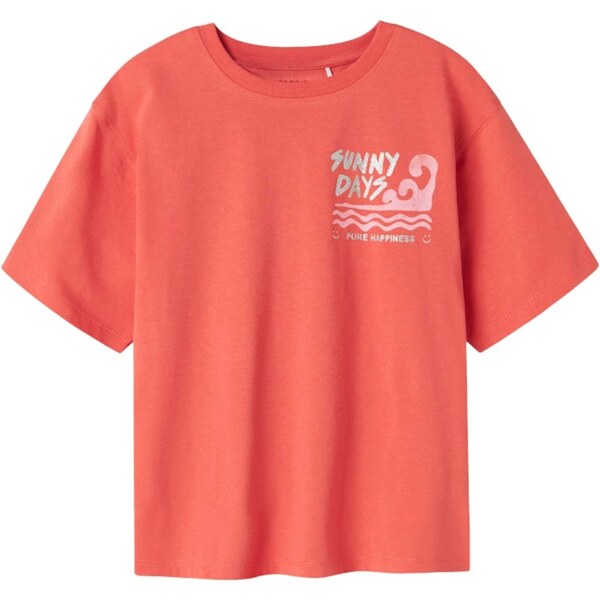 NAME IT Tričko NKFJely koralová / ružová / strieborná 63594449