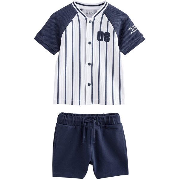 Next Set námornícka modrá / biela 64293611