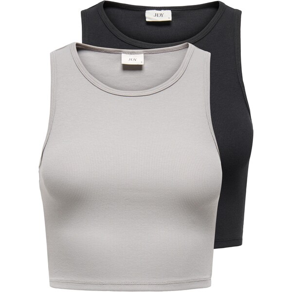 JDY Vyšívaný top JDYSOFIA sivobéžová / čierna 63705927