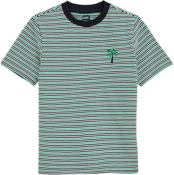 WE Fashion Tričko zelená / čierna / biela 65874916