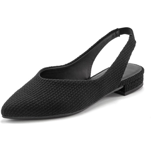 LASCANA Baleríny s ramienkom čierna 63594364