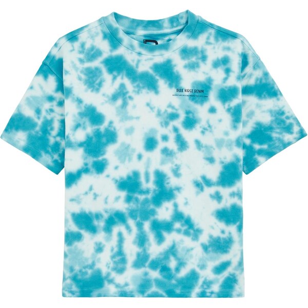 WE Fashion Tričko neónovo modrá / tmavomodrá / šedobiela 65874933