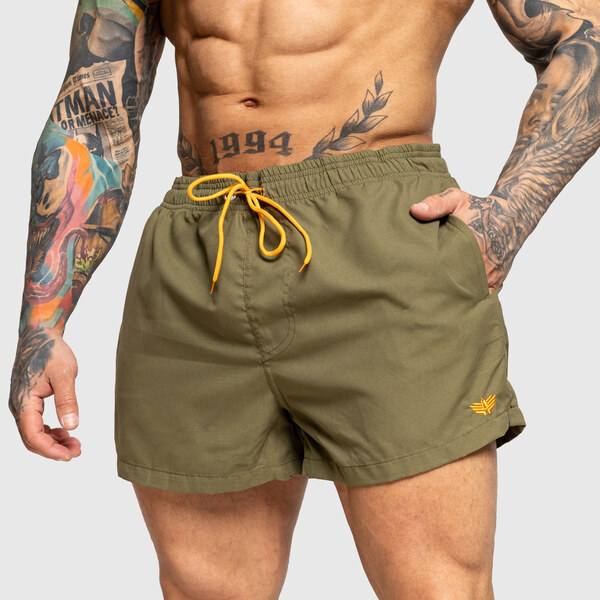 Pánske plavky Iron Aesthetics Beach Mode, zelené 63981684