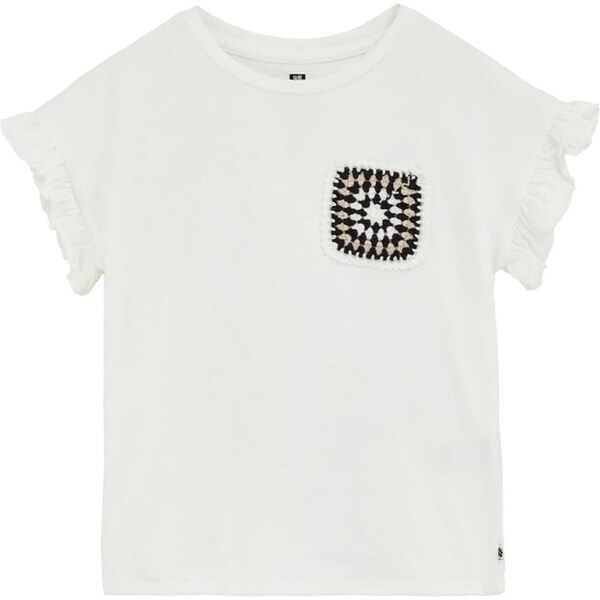 WE Fashion Tričko slonová kosť / brokátová / čierna 65652589