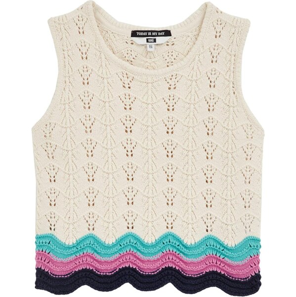 WE Fashion Top tyrkysová / eozín / čierna / biela ako vlna 65878904