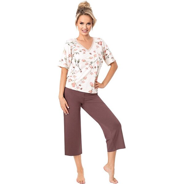 Donna Dámske pyžamo Amaris 3/4 kvetinové 63655284