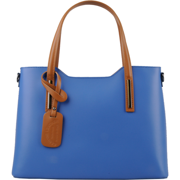 Modrá kožená talianska kabelka Isidora Indigo Camel NovaKabelka.sk 63660287