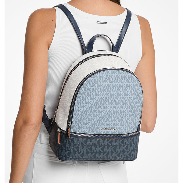 Michael Kors Batoh Rhea Medium Signature Logo Backpack Admiral Multi 63717849