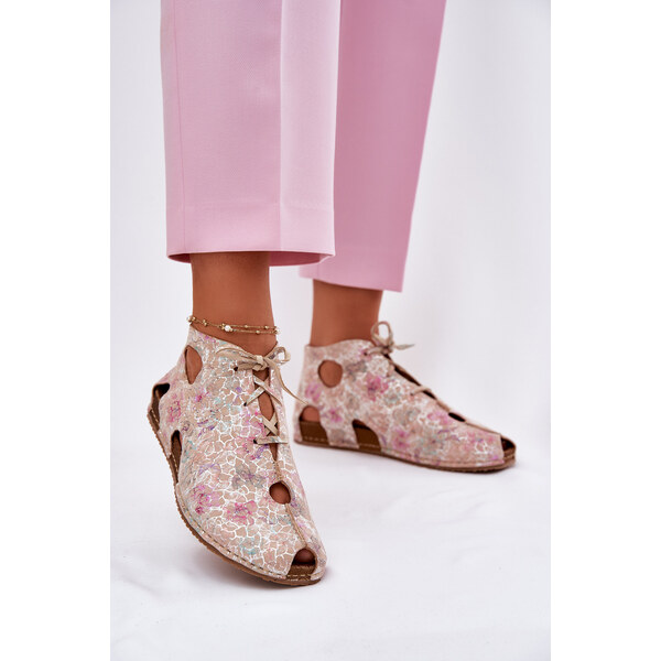 Vzorované Kožené Čižmy Maciejka 64693814