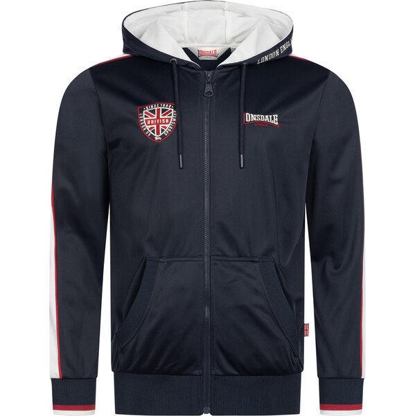 LONSDALE Tréningová bunda námornícka modrá / krvavo červená / biela 65644640
