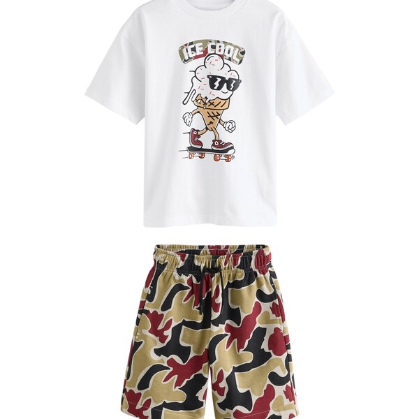 Next Set olivová / tmavočervená / čierna / biela 64293679