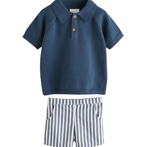 Next Set petrolejová / biela 64293747