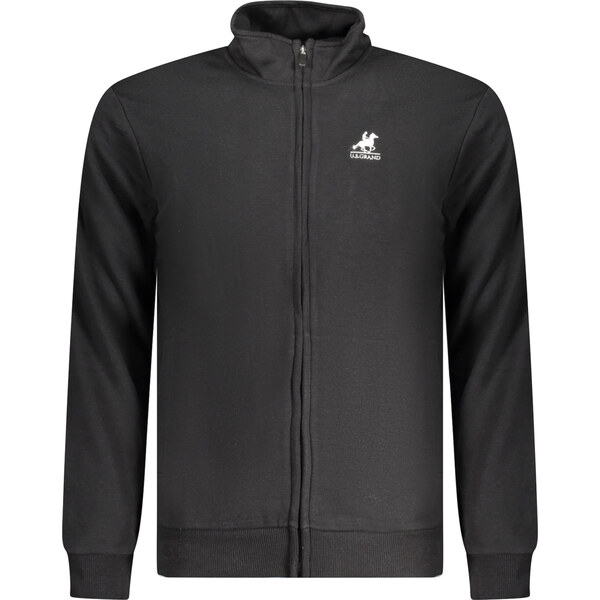 U.S. GRAND Pánska čierna mikina na zips 64703046