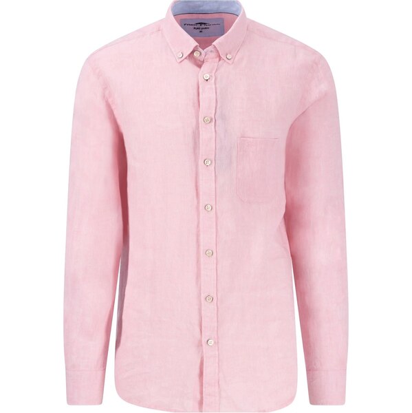 Pánska ružová ľanová košeľa FYNCH-HATTON casual fit 63677827