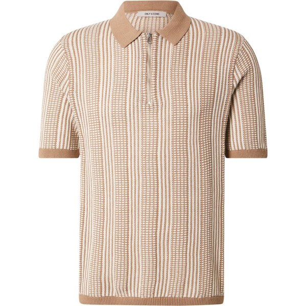 Only & Sons Sveter ONSKETIL tmavobéžová / biela 64100177