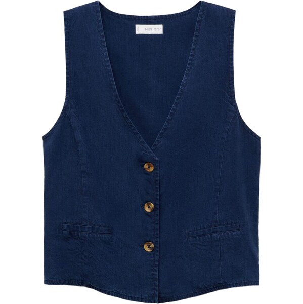 MANGO Vesta k obleku CRETA modrá denim 63682027