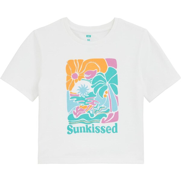 WE Fashion Tričko tyrkysová / oranžová / ružová / šedobiela 65652616