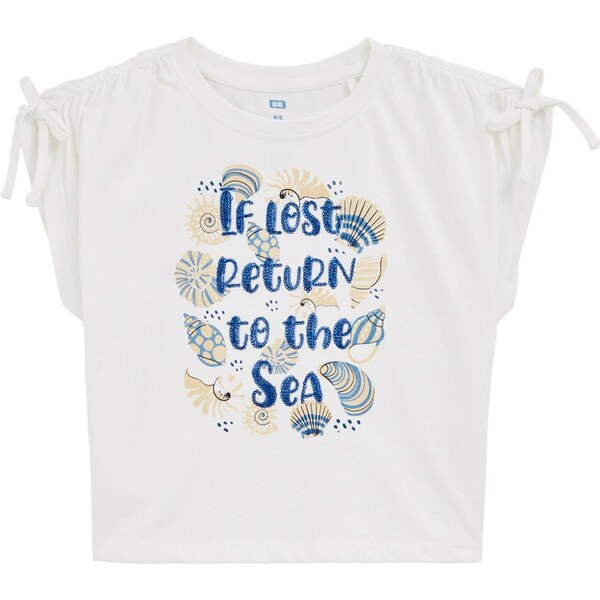 WE Fashion Tričko béžová / modrá / tmavomodrá / šedobiela 65652620