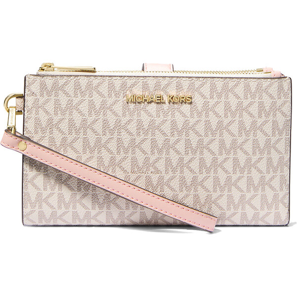 Michael Kors Peněženka Jet Set Travel Double Zip Wristlet Powder Blush 37480275
