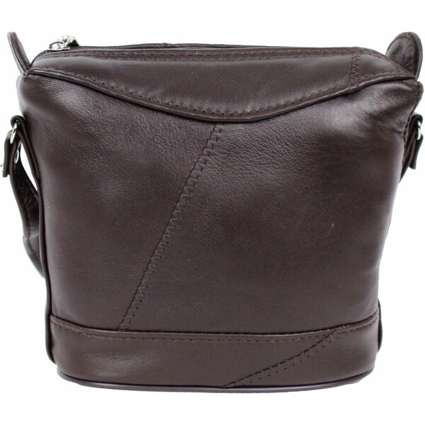 Sikora Dámska kožená kabelka SIK tm. hnedá 63691661