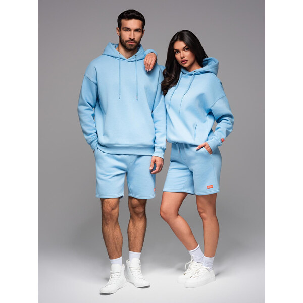 Ombre UNISEX sweatshirt set hoodie + athleisure shorts 64793477