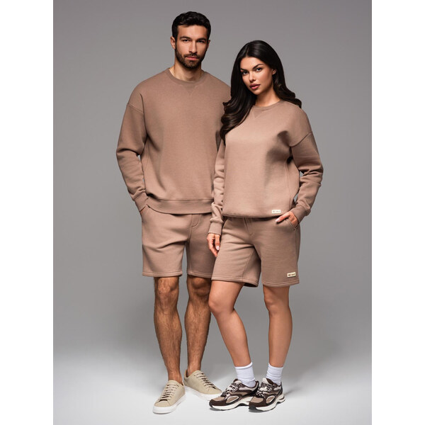 Ombre UNISEX tracksuit set sweatshirt + shorts 64793409