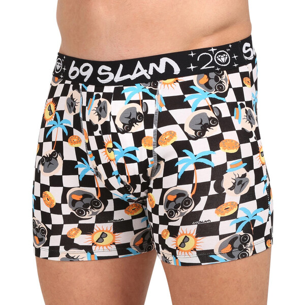 Pánske boxerky 69SLAM fit bamboo PUGTASTIC GILBERT (MPBPTC-BB) 63692628