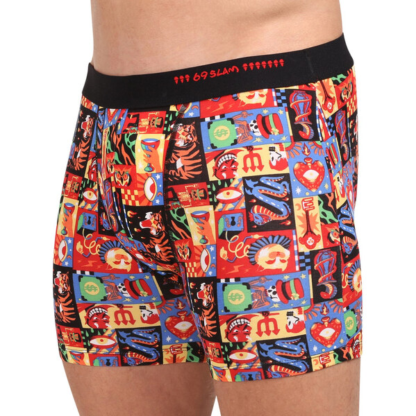 Pánske boxerky 69SLAM fit bamboo WEIRD BLOCK GILBERT (MPBWBK-BB) 63692629