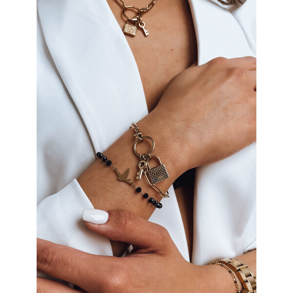 BASIC Čierny korálkový náramok PALOMA LY0093 43548830