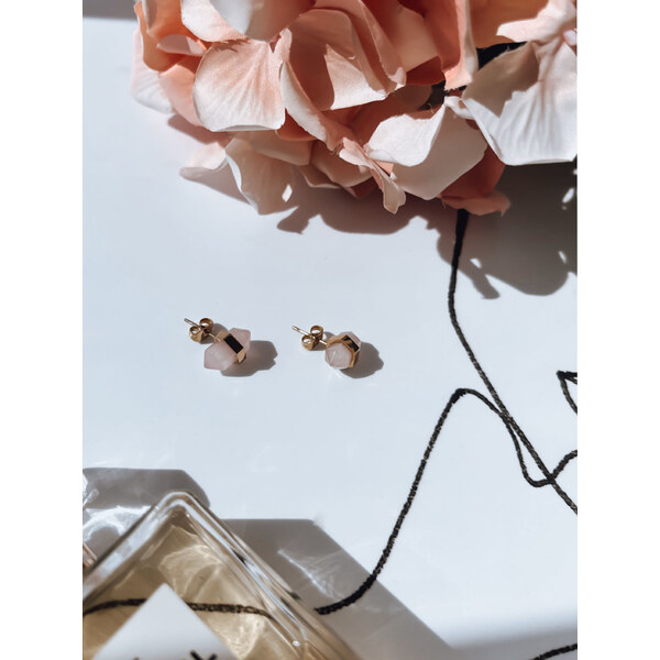 BASIC Svetloružové náušnice VERIEGATA JY0010 46898618