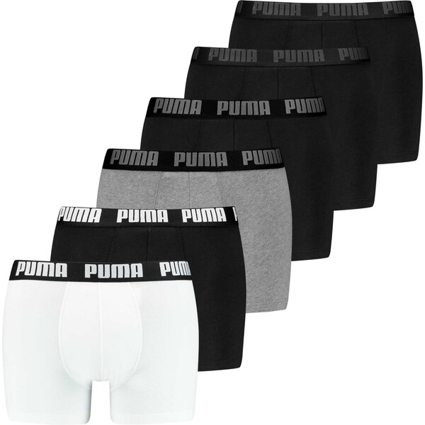 PUMA Boxerky Everyday svetlosivá / čierna / biela 64960003