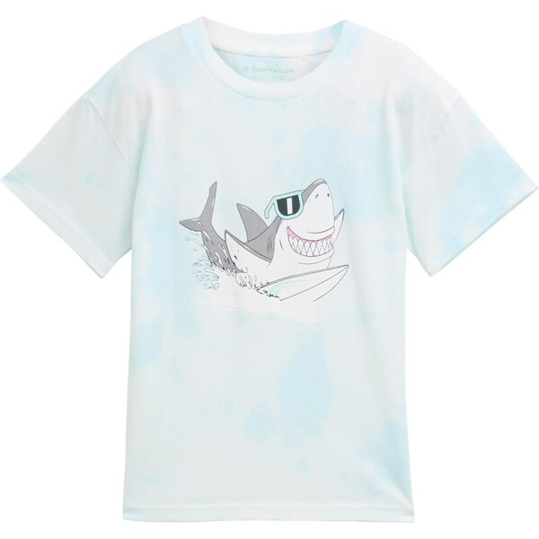 TOM TAILOR Tričko pastelovo modrá / svetlosivá / ružová / šedobiela 63694518