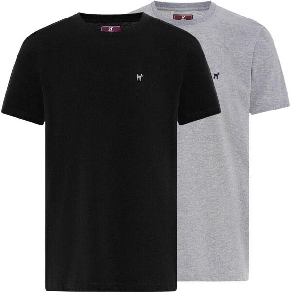 Williot Tričko sivá melírovaná / čierna 65652776