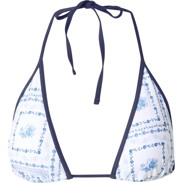 HOLLISTER Bikinový top námornícka modrá / svetlomodrá / biela 63695169