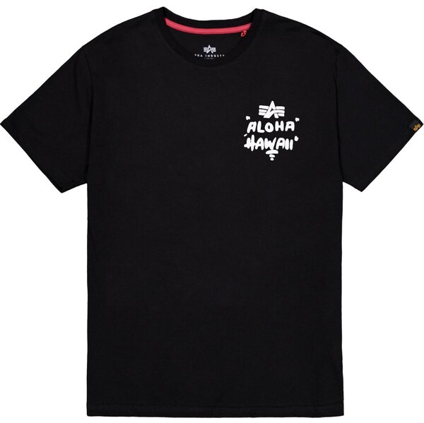 ALPHA INDUSTRIES Tričko Aloha čierna / biela 63695230