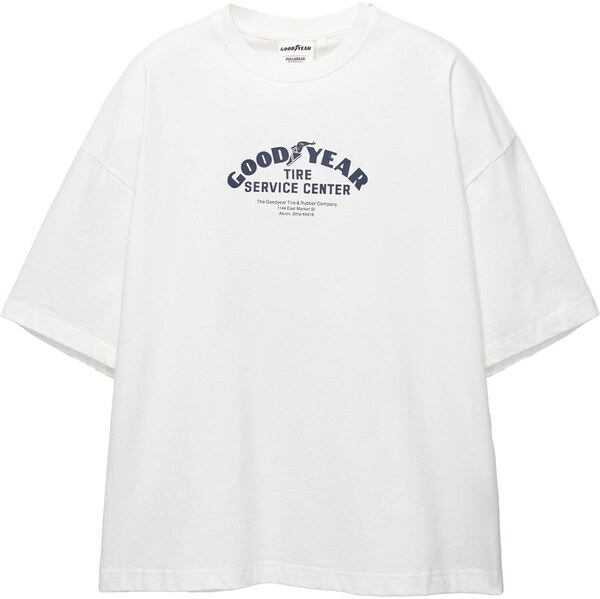 Pull&Bear Tričko námornícka modrá / biela 64167126