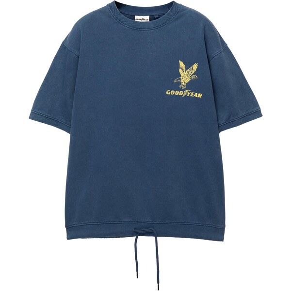 Pull&Bear Tričko GOOD YEAR námornícka modrá / žltá 64167128