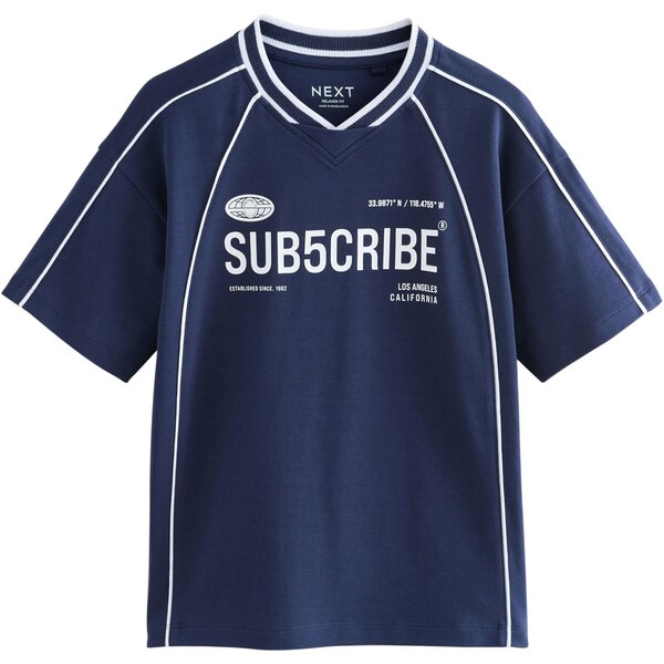 Next Tričko námornícka modrá / biela 64488227