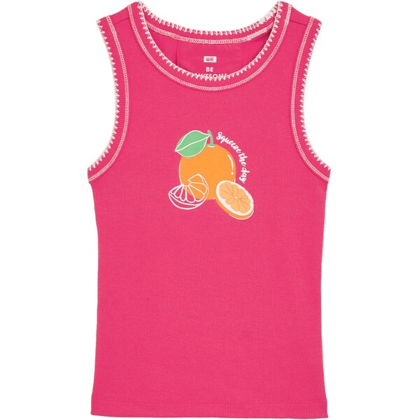 WE Fashion Top oranžová / neónovo ružová / biela 65879054