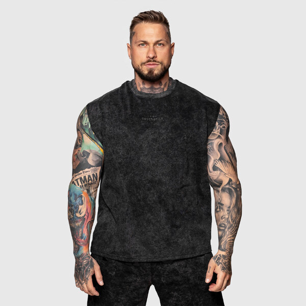 Tielko Iron Aesthetics Muscle Tee, washed black 63598419