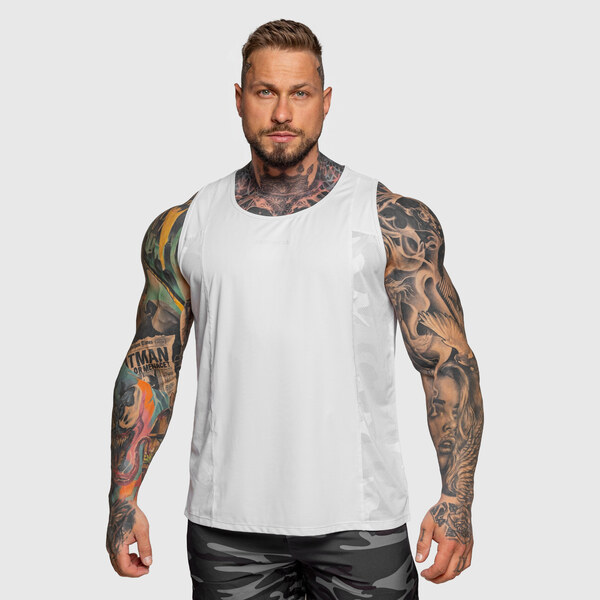 Pánske funkčné tielko Iron Aesthetics Camo Mesh, biele 63697270